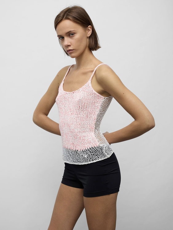 White & Pink Knitted Top 