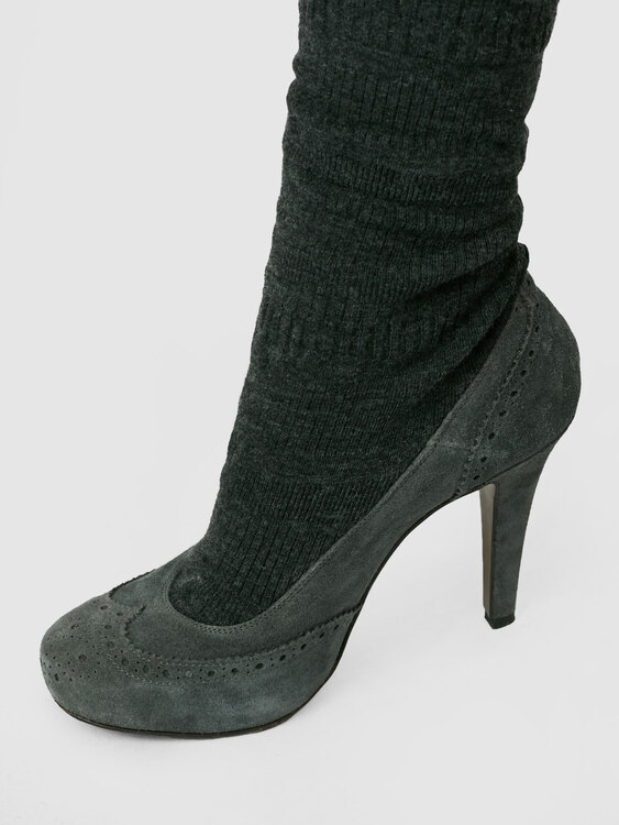 Ermanno Scervino Suede Sock Heels 