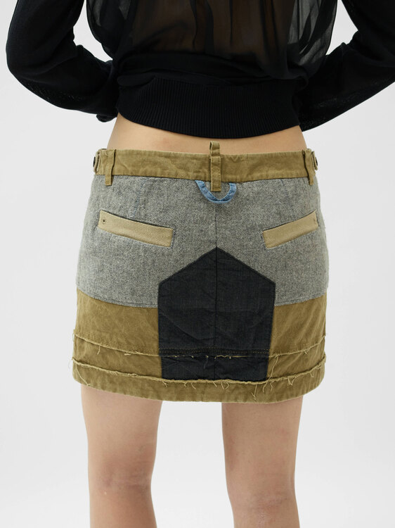 Dsquared2 Patchwork Mini Skirt 