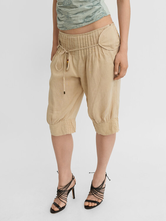 Killah Beige Ramie Shorts 