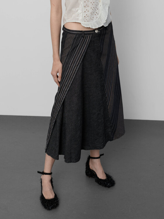 Michiko Koshino Panelled Skirt 