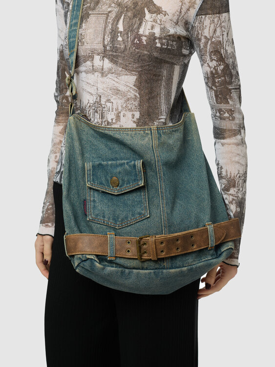 Denim Shoulder Bag 