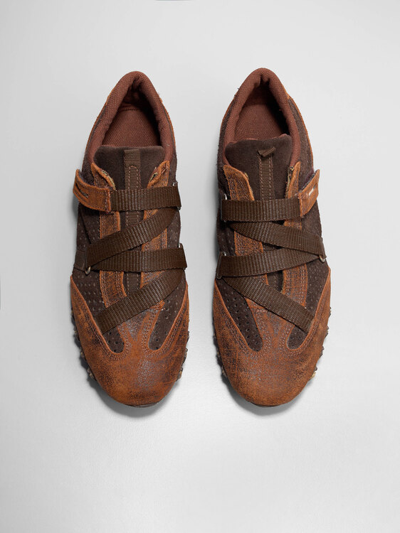 Diesel Leather And Suede Sneakers 