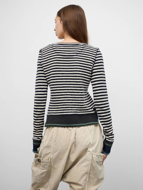 Knitted Striped Cardigan 