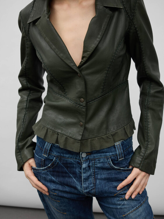 Mishiko Koshino Leather Jacket 