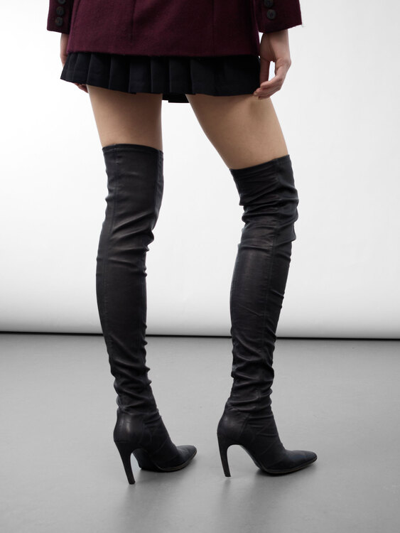 Plein Sud Stretchy Leather Boots 