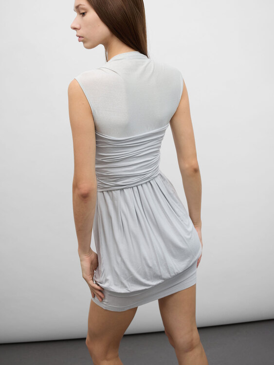 Plein Sud Silver Grey Mini Dress 