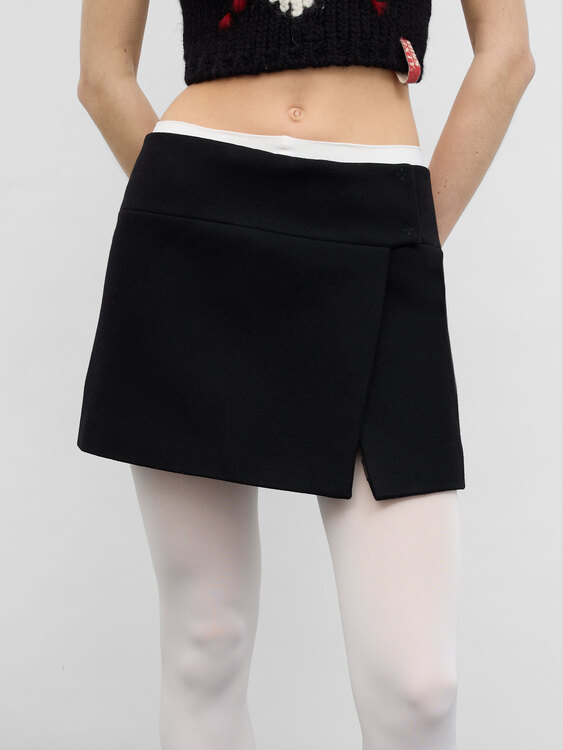 Miu Miu Wool Mini Skirt 