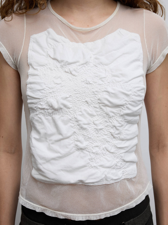 Nolita White Mesh Top 