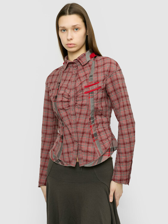 Patchwork Button Up Shirt 
