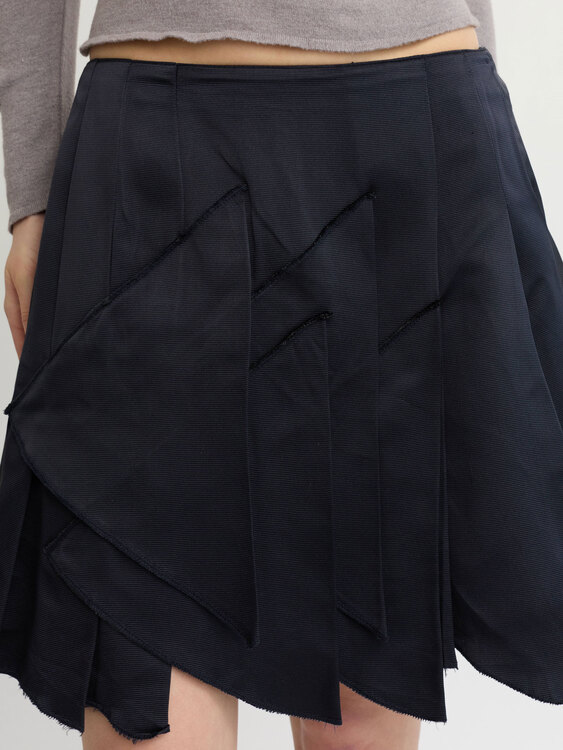 Miu Miu Silk Pleated Skirt 