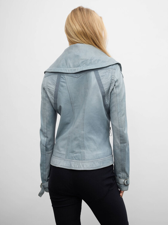Diesel Turquoise Leather Jacket 