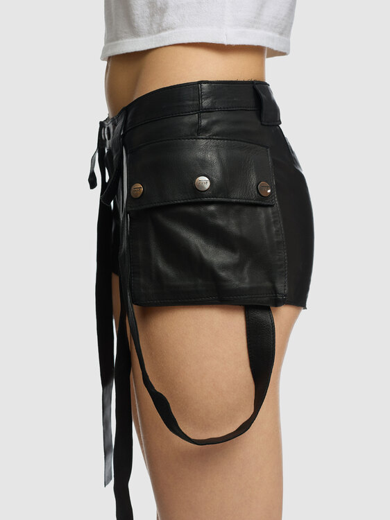 Exte Leather Shorts 