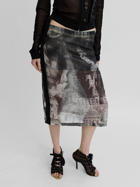 E-Play Chiffon Midi Skirt 