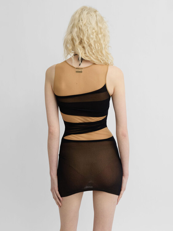 Plein Sud Mesh Mini Dress 