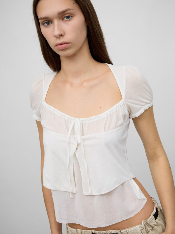 White Layered T-Shirt 