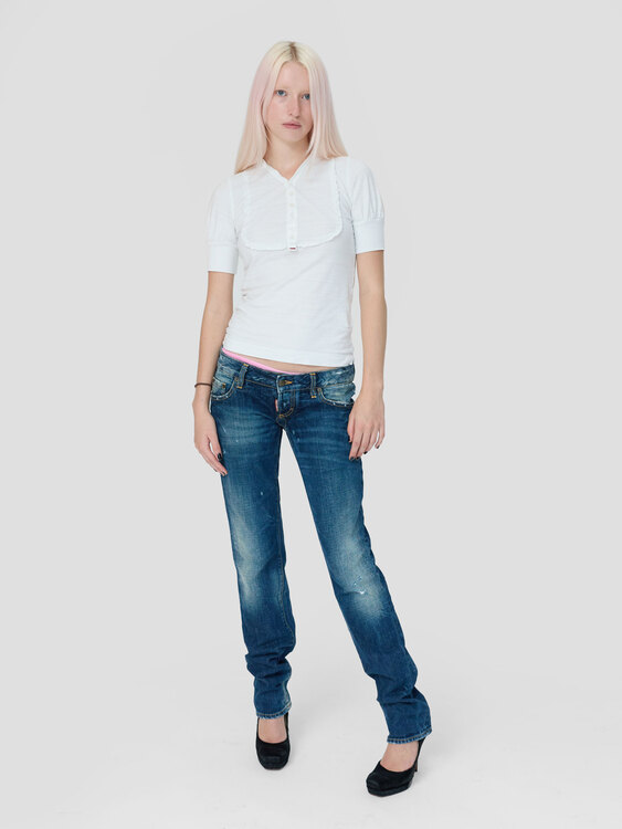Dsquared² Distressed Low Rise Jeans 