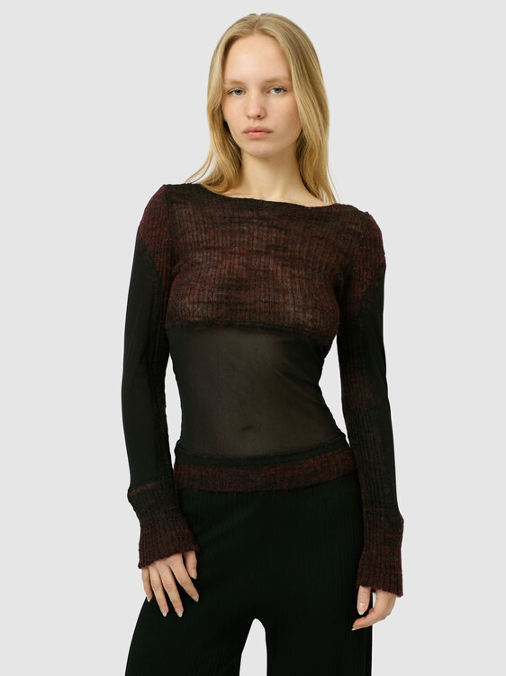 Knit And Mesh Jumper 