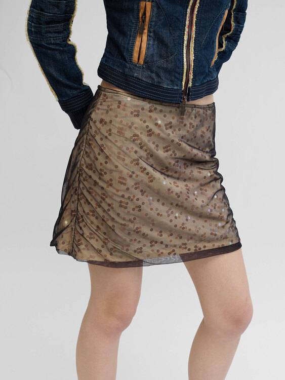 AA Milano Sequinned Mini Skirt 