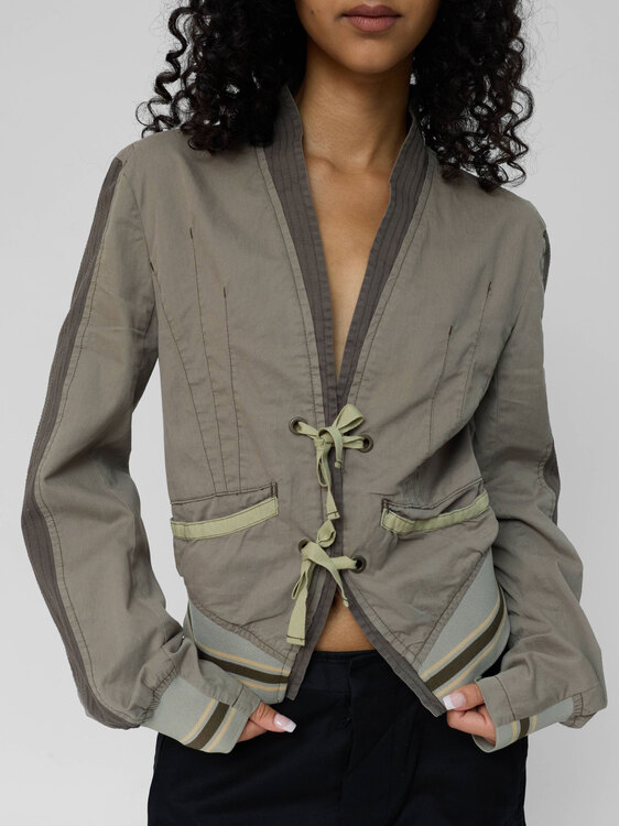 Sportmax Grey Panelled Jacket 
