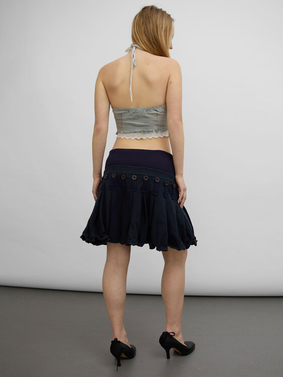 Glittery Denim Halter Top 