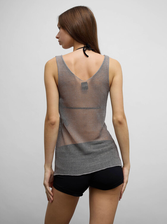 Open Knit Sleeveless Top 