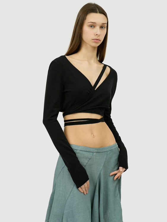 Sarah Pacini Cropped Cardigan 