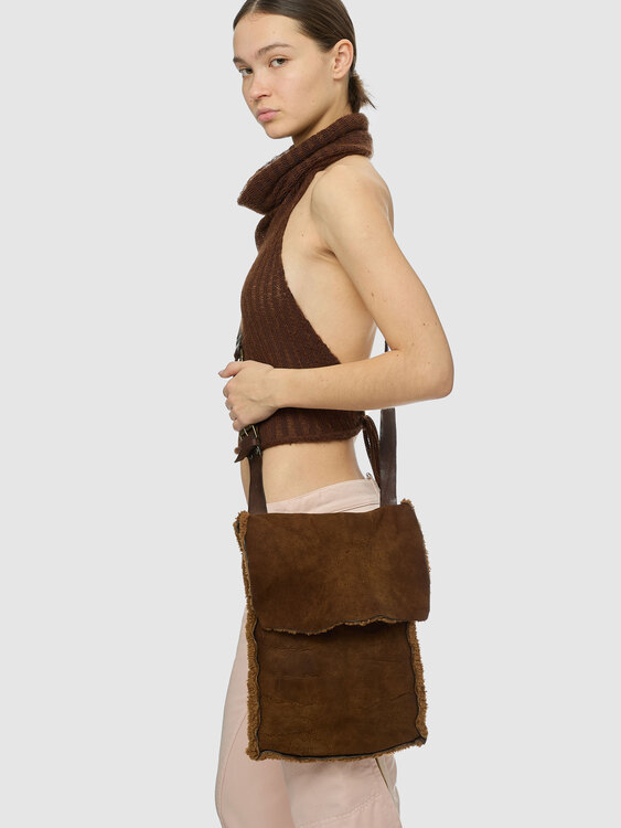 Shearling Satchel Bag 