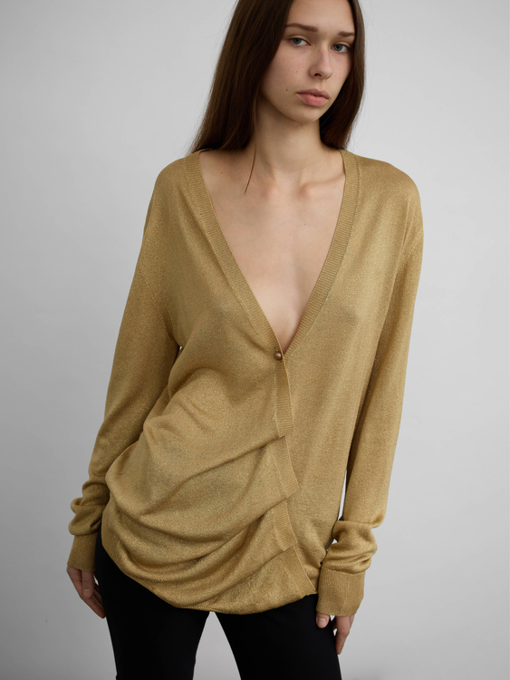 Alexander McQueen Lurex Cardigan 