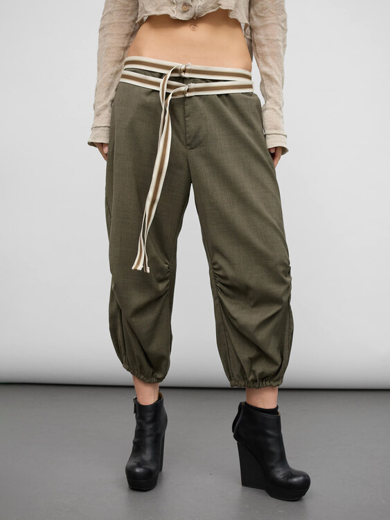 Nolita Khaki Capri Trousers 