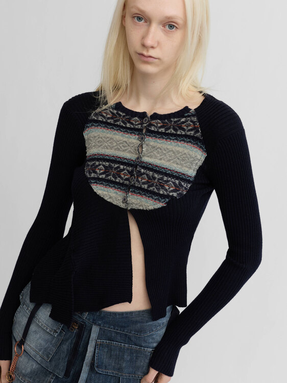 Girbaud Patchwork Cardigan 