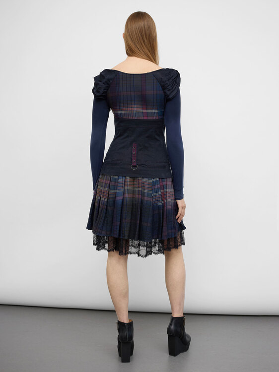 Deconstructed Midi Bustier Dress 