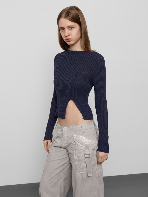 Sarah Pacini Ribbed-Knit Jumper 