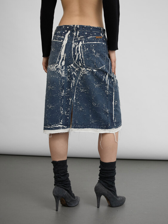 Cultura Denim Midi Skirt 