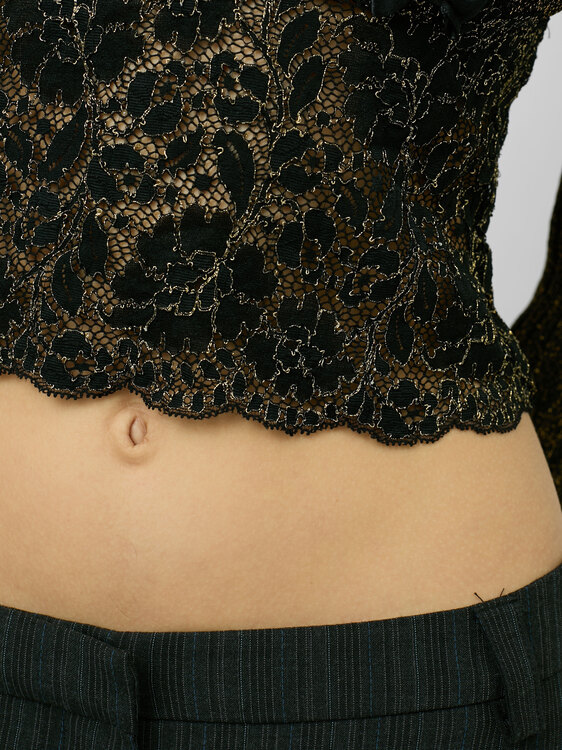 Cold Shoulder Lurex Top 