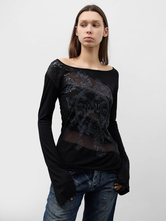 Nolita Sequin Logo Blouse 