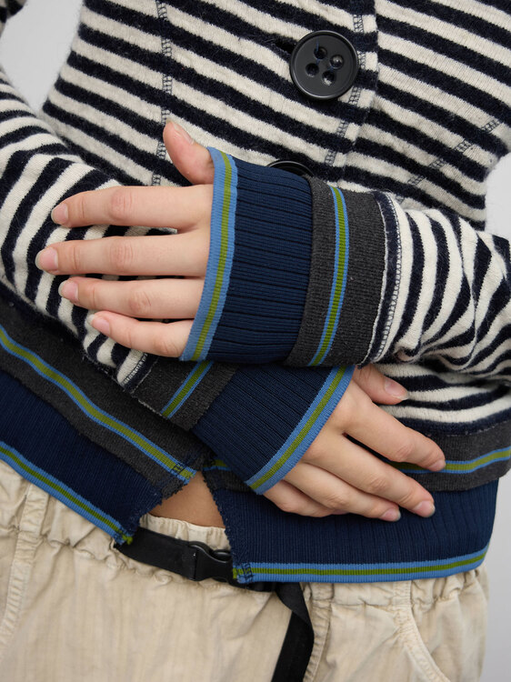 Knitted Striped Cardigan 