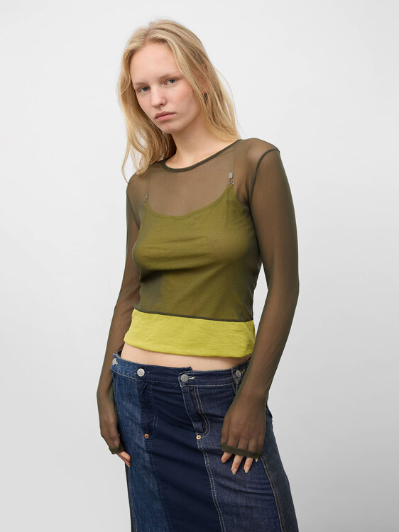 Cop Copine Double Layer Mesh Top 