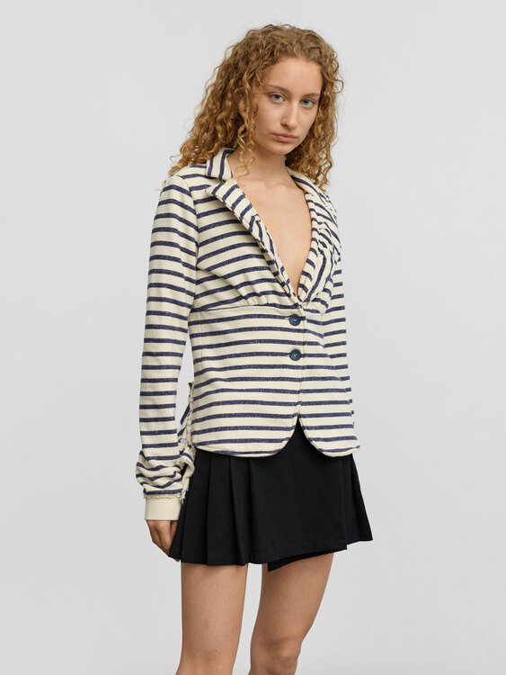 Fornarina Striped Jersey Blazer 