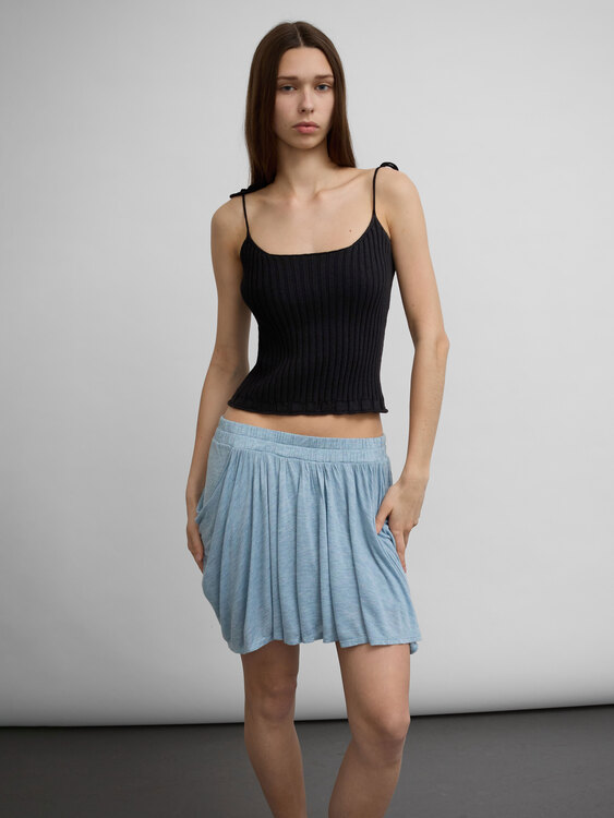 Plein Sud Grey Jersey Mini Skirt 
