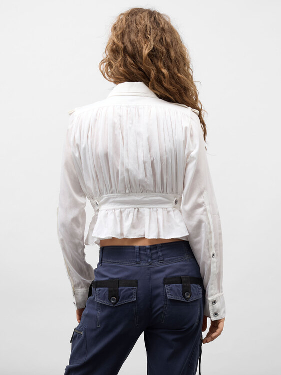 Plein Sud Pleated Blazer Shirt 