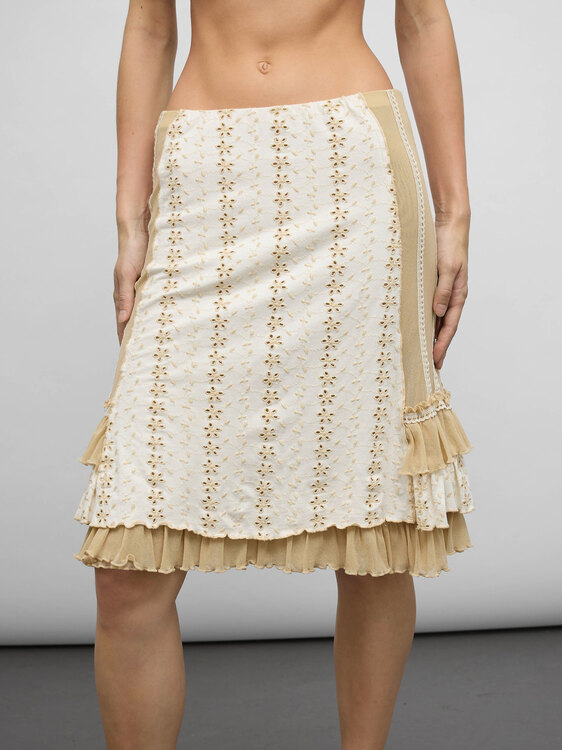Broderie Anglaise Midi Skirt 