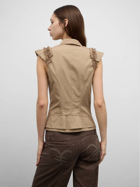 Plein Sud Pinstripe Vest 