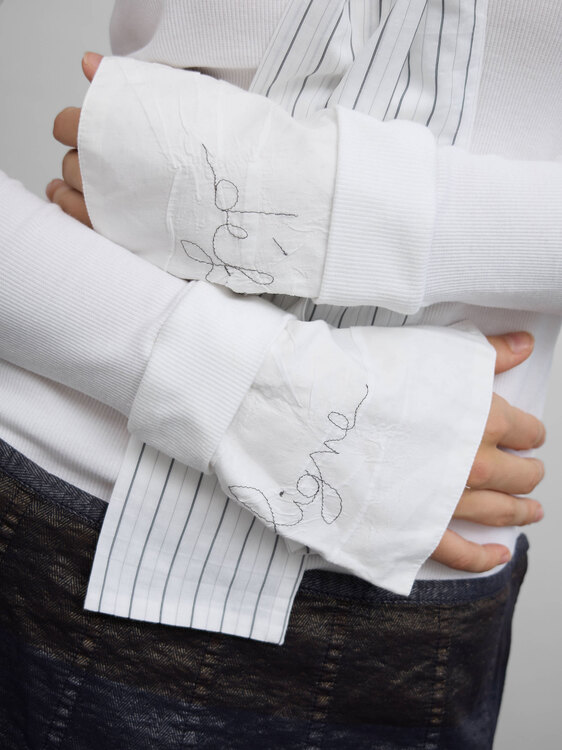 Cop Copine Tie Neck Top 