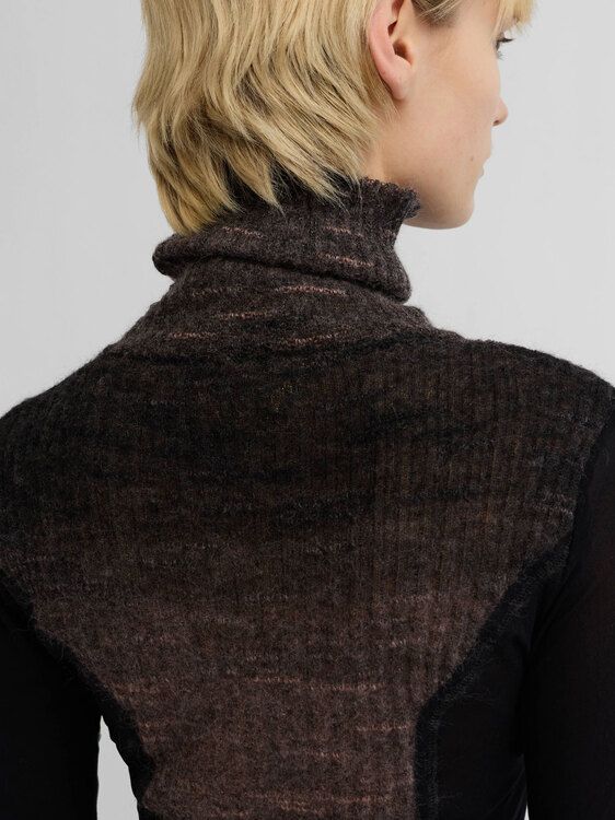 Mesh And Knit Blouse 