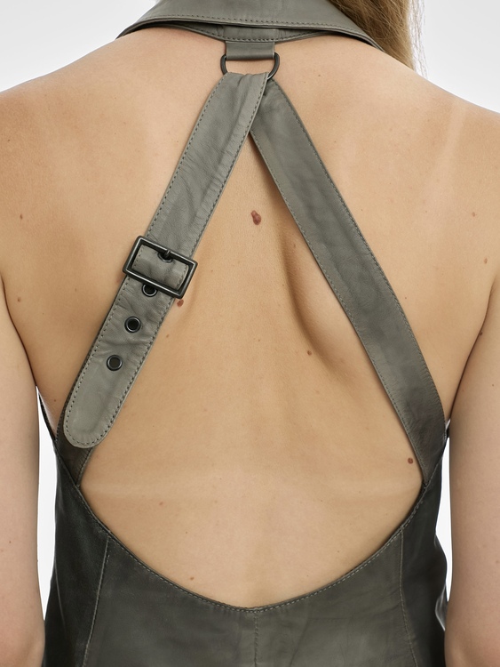 Leather Halter Vest 