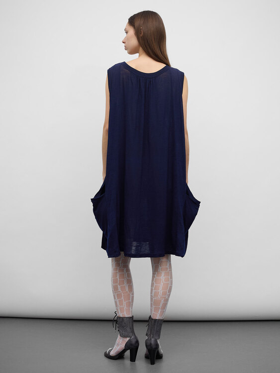 Zucca Navy Blue Midi Dress 