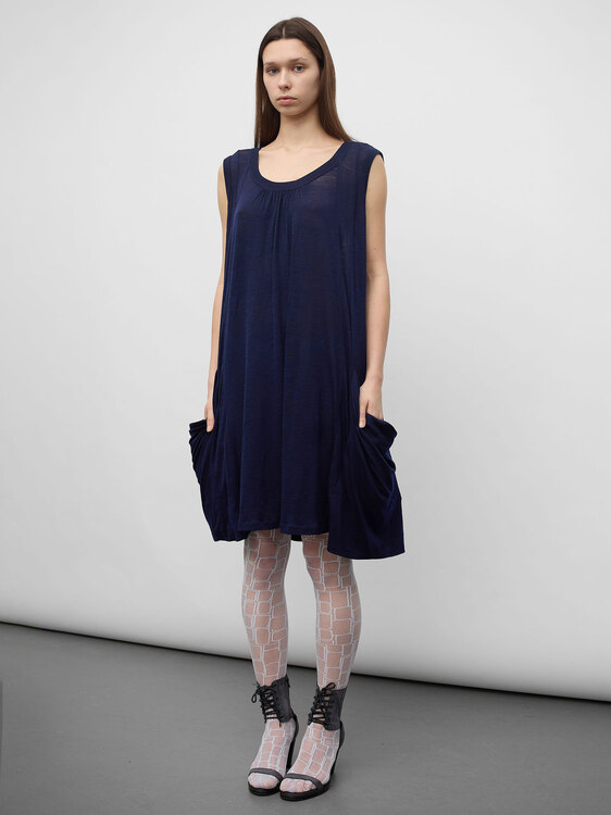 Zucca Navy Blue Midi Dress 