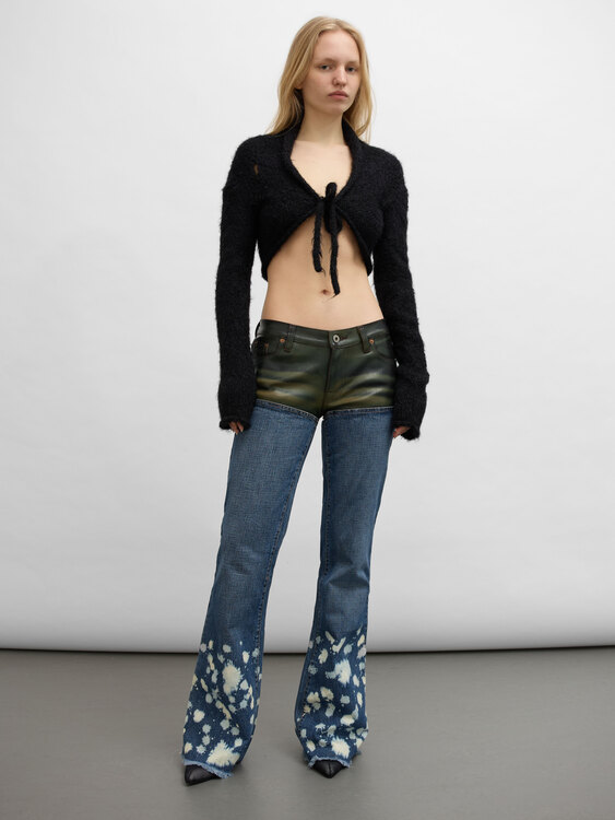 Nolita Leather And Denim Trousers 