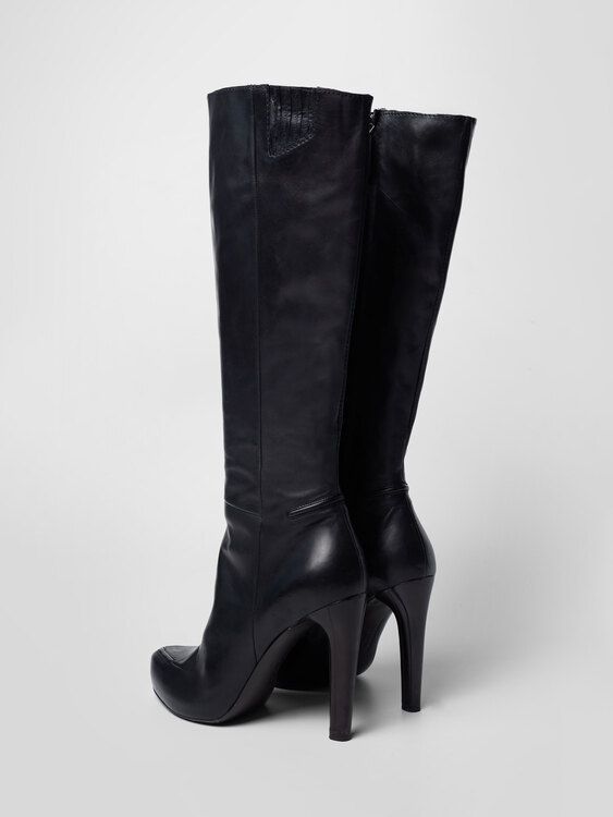 Chalayan Black Leather Boots 